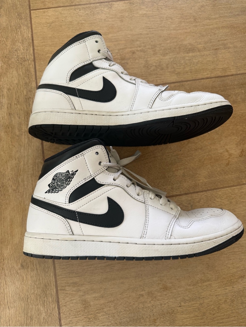 Jordan Men’s High-Top Sneakers in White and Black
